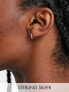 ASOS DESIGN sterling silver mini hinge hoop earrings in 9mm