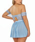 ფოტო #2 პროდუქტის Plus Size 2Pc. Babydoll Lingerie Set Patterned in Soft Lace and Mesh