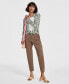 ფოტო #2 პროდუქტის Women's Tapered Ankle-Length Cargo Pants, Created for Macy's