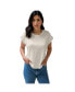 ფოტო #1 პროდუქტის Women's Jane Cuffed Hemp Tee