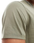 Фото #4 товара ASOS DESIGN essential crew neck t-shirt with roll sleeve in khaki