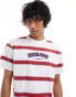 Фото #1 товара Santa Cruz varsity stripe t-shirt in white