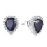 Фото #1 товара Luxury silver earrings with sapphire E-FS-5627S