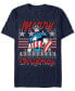 Men's Marvel Comics Retro Merica Christmas Short Sleeves T-shirt