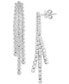 ფოტო #1 პროდუქტის EFFY® Diamond Triple Strand Drop Earrings (1-1/4 ct. t.w.) in 14k White Gold
