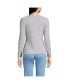 Фото #2 товара Women's Lightweight Waffle Skimming Long Sleeve Notch Neck T-Shirt