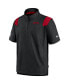 Фото #2 товара Men's Black Atlanta Falcons Sideline Coaches Short Sleeve Quarter-Zip Jacket