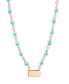 ფოტო #1 პროდუქტის "14k Gold" Key Turquoise Bead Necklace