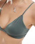 Weekday Soul triangle bra in grey