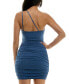 ფოტო #2 პროდუქტის Juniors' Glitter-Knit One-Shoulder Dress