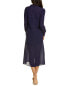 Фото #2 товара Ted Baker Asymmetrical Ruffle Midi Dress Women's Blue 1