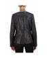 Фото #2 товара Women's Collarless Leather Jacket