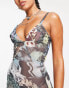 Фото #3 товара Jaded London mesh beach summer dress in butterfly print