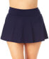 Anne Cole Womens Plus Size Soft Band Rock Swimwear Skirt Navy Size 24W 305469