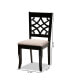 Mael Modern and Contemporary Fabric Upholstered 2 Piece Dining Chair Set