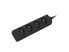 Lanberg PS0-04E-0100-IEC-BK - 1 m - 4 AC outlet(s) - Indoor - Type E (FR) - Black - 10 A