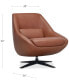 Фото #7 товара Kathya 30" Leather Swivel Accent Chair, Created for Macy's