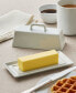 Фото #2 товара Whiteware Covered Butter Dish, Created for Macy's