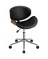Фото #1 товара Adjustable Leather Office Chair Swivel Bentwood Desk Chair
