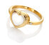 Фото #2 товара Jac Jossa Soul DR284 Diamond and Pearl Gold Plated Ring