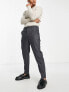 Фото #1 товара Selected Homme slim tapered fit smart trousers in dark grey houndstooth