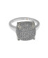 Suzy Levian Sterling Silver Cubic Zirconia Puff Ring