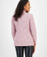 Фото #2 товара Women's Tweed One-Button Blazer, Created for Macy's