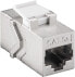 Goobay Keystone Module RJ45 Coupler CAT 6A - STP - Flat - Metallic - RJ-45 - RJ-45 - Female - 10Base-T(X)