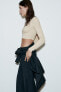 Cotton and modal crop top