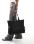 Фото #4 товара Stradivarius padded tote bag in black