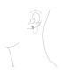 ფოტო #2 პროდუქტის Helix Double Piercings Chain & Cable Ear Cuff Cartilage Earlobe CZ Pink Butterfly Tree of Life Earrings For Women .925 Sterling Silver Body Piercing