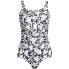 Фото #12 товара Women's Long Scoop Neck Soft Cup Tugless Sporty One Piece Swimsuit Print
