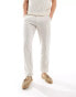 Selected Homme slim fit linen mix suit trouser in beige