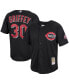 ფოტო #1 პროდუქტის Men's Ken Griffey Jr. Black Cincinnati Reds Cooperstown Collection Mesh Batting Practice Button-Up Jersey