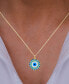 Фото #2 товара Enamel Evil Eye 18" Pendant Necklace in 14k Gold