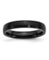 Stainless Steel Brushed Black IP-plated 4mm Band Ring