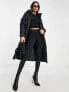 Фото #1 товара Threadbare Onyx 2 in 1 longline gilet and puffer coat in black