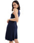 Фото #3 товара Vero Moda knitted racer swing dress in navy