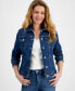 Фото #1 товара Women's Classic Relaxed Denim Trucker Jacket, Created for Macy's