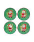 Фото #1 товара Holiday Magic Santa 4 Piece Dessert Plate Set