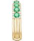 ფოტო #5 პროდუქტის 2-Pc. Set Emerald (7/8 ct. t.w.) Ring & Diamond Enhancer (1/4 ct. t.w.) in 14k Gold (Also in Ruby and Sapphire)