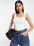ASOS DESIGN vest with scoop front and back in white