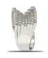 ფოტო #2 პროდუქტის Suzy Levian Sterling Silver Cubic Zirconia Pave Tiered Curved Ring