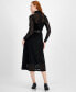 ფოტო #2 პროდუქტის Women's Lace Long-Sleeve Mock Neck Dress