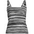 Фото #5 товара Women's D-Cup Chlorine Resistant Square Neck Underwire Tankini Swimsuit Top