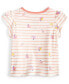 ფოტო #2 პროდუქტის Baby Girls Snail-Print Striped T-Shirt, Created for Macy's