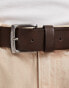 Pull&bear vintage washed belt with silver buckle in brown