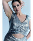 ფოტო #3 პროდუქტის Plus Size Sequin Dress With Cutout