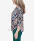 ფოტო #5 პროდუქტის Classic Scroll Three Quarter Ruched Sleeves Top