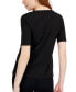 ფოტო #2 პროდუქტის Women's Scoop-Neck Short-Sleeve T-Shirt